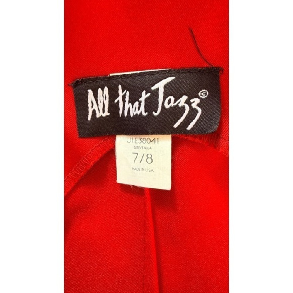 All That Jazz Vintage Coquette Red Beaded Satin Mini Dress Size 7/8 Made in USA - Picture 3 of 14